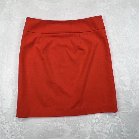 Banana Republic Skirt Womens 4 Orange Straight Pencil Short Zip Polyester - Picture 7 of 8